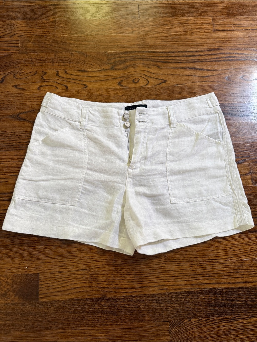 100% Linen White Shorts Sanctuary Size 30